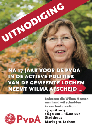 Na 17 Jaar, Voor De PvdA In De Actieve Politiek Van De Gemeente Lochem ...